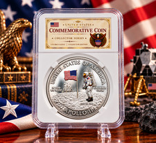 2026 NASA Artemis II & Apollo 11 Commemorative Coin Set in Collector Slabs