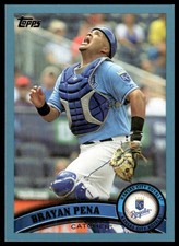 2011 Topps Update #US318 Brayan Pena Walmart Blue Border Kansas City Royals NM+