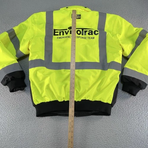 Radians Radwear Hi Vis Reflective Jacket Mens Medium Yellow Workwear Bomber image 8