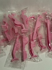 Pink Eyelash Applicator Tweezers | False Lash...