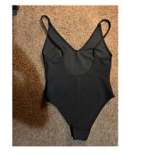 Women s Black Solid One Piece Bodysuit, Wireless, Women s Size M