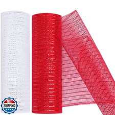 MIKIMIQI 2 Pack Deco Mesh 10 Inch x 30 Feet Decor Mesh Ribbon with Metallic F