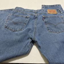 Levi  s 505 Jeans 33x30 Regular Fit Straight Leg Blue Denim Men  s Classic