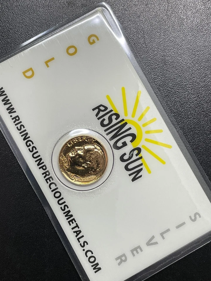 24k Gold plated Dime Authentic Genuine Legal Tender Rising Sun Precious Metals - Image 2 of 4