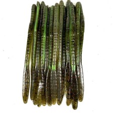 15 Hand Poured 6 inch Spade Tail Plastic Worms. “Goulash”