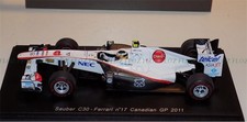 Spark Sauber C30 Ferrari #17 Canadian GP 2011 Pedro De La Rosa 1:43 Car Model