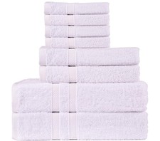 8 Pack Towel Set   2 Bath Towels, 2 Hand Towels, 4 Washcloths   Plush  Absor...