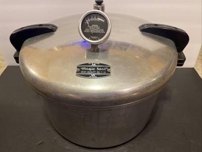 #ad Vtg NATIONAL No. 7 16 Qt PRESSURE COOKER CANNER And All Parts Complete MCM $149.95