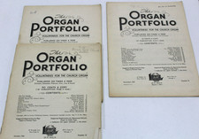 Vintage Lot The Organ Portfolio Church Sheet Music Lot 3 1940's Lorenz
