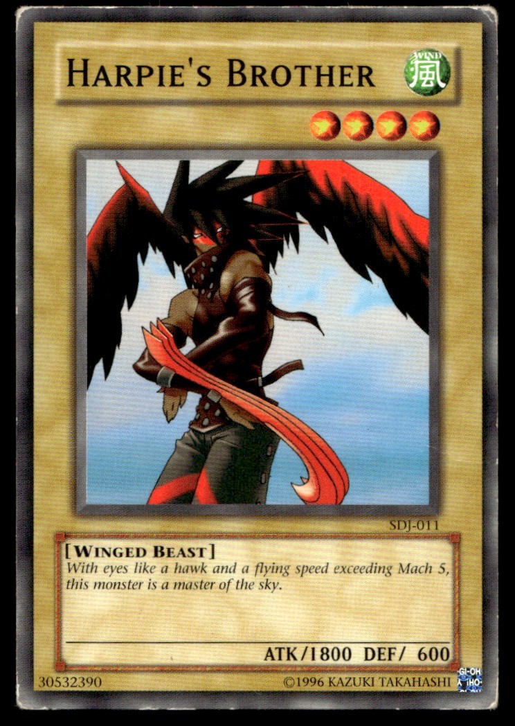 Harpie's Brother SDJ SDJ-011 HP YuGiOh Buy 10 Get 10 Free | Free Ship