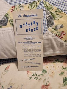 c1955 St. Augustine's Mystery House Promotional Brochure