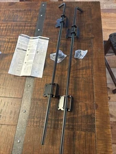 SANKINS 36" Cane Bolt Drop Rod Heavy Duty Gate Hardware Black Solid Steel Gat...