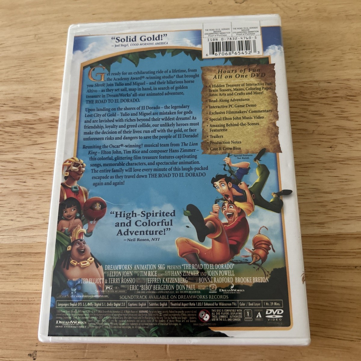 The Road to El Dorado (DVD, 2000) Brand NEW Factory Sealed OOP | eBay