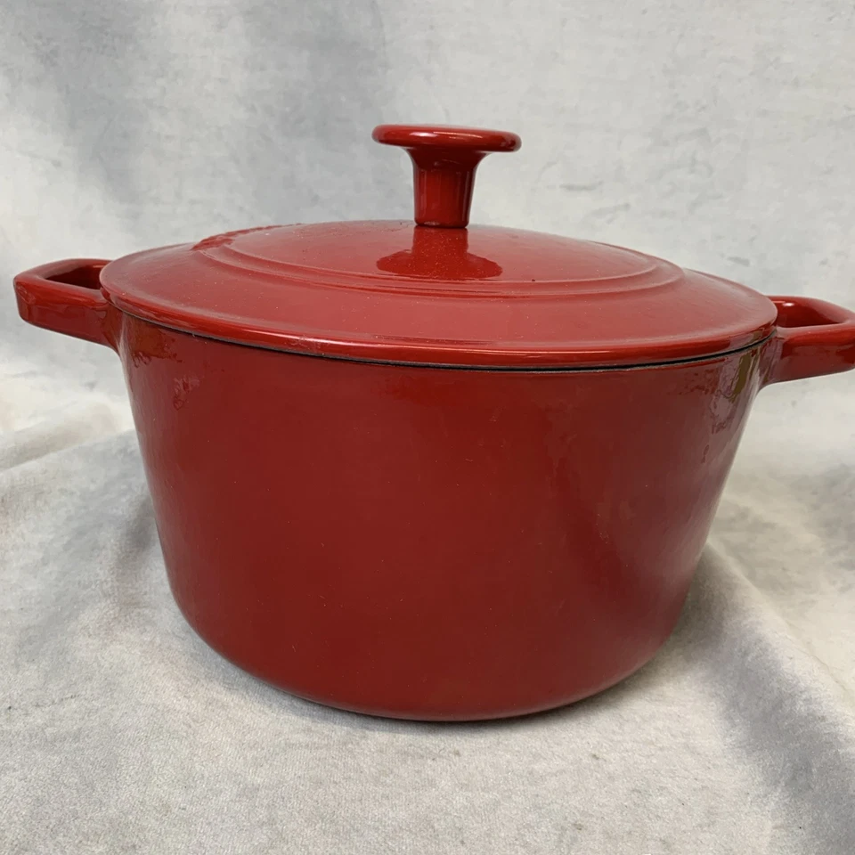 Cuisinart Dutch Oven Roaster Pot Enameled Cast Iron 3 Qt. Red - image 4 of 4