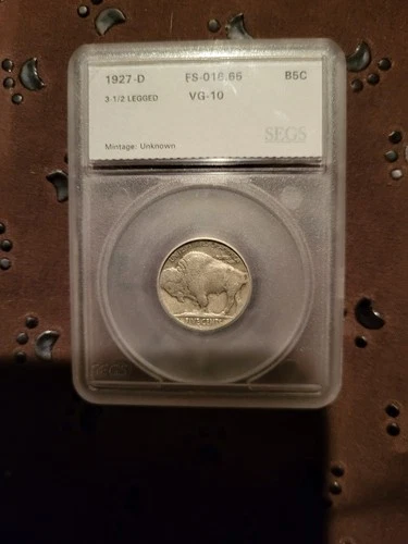 1927 D 3 1/2 Leg Buffalo Nickel- FS-016.65 Very Good Condition