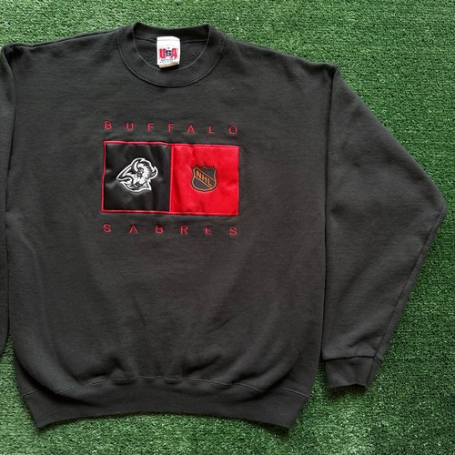 Vintage 90s Buffalo Sabres NHL Crewneck Sweatshirt Size Large