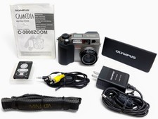Olympus Camedia C-3000 Zoom Digital 3.0 MP Camera-SmartMedia Cards-Cords-Remote