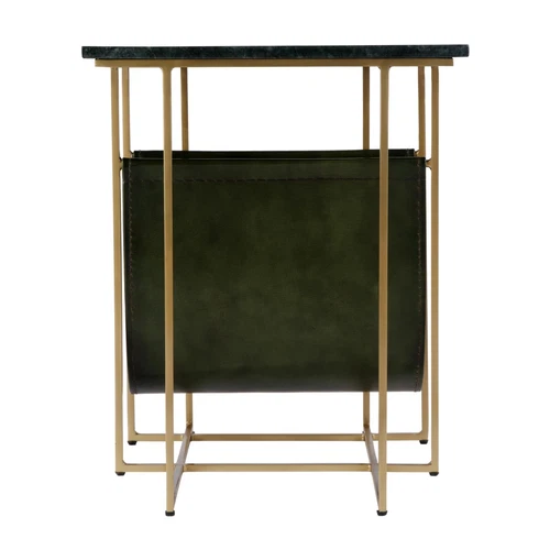 Butler Specialty Company Stephanik 20.25" W Marble Top Magazine Side Table-Green - Picture 3 of 8