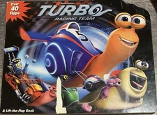 RARE! 1st Big Over 40 Flaps! Board Book Edition Turbo: Racing Team ACCEPTABLE!!!