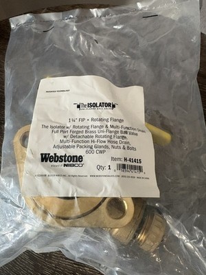 Webstone Nibco Isolator W/ Rotating Flange & Muli-Function Drain 1-1/4 H-41415