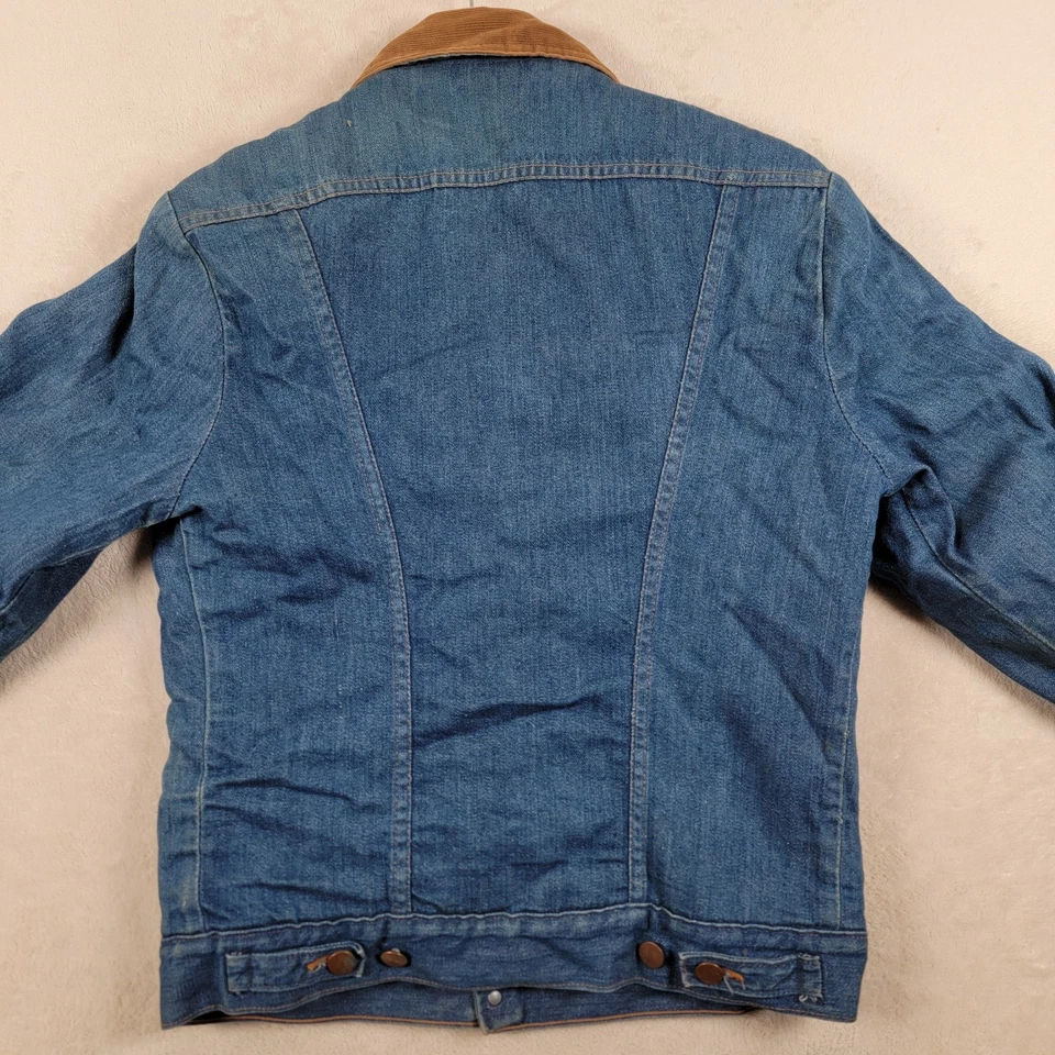 Chaqueta vaquera Wrangler, vintage, piel sintética talla 36, ropa de trabajo grunge para hombre Foto 3 de 4