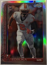 2025 Topps Chrome Emeka Egbuka Rookie Refractor #312 Tampa Bay Buccaneers