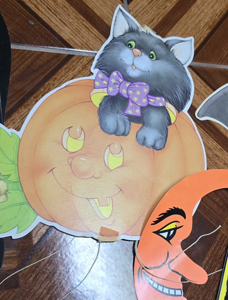 Lote De 11 Decoraciones Troqueladas De Colección Beistle/Eureka Halloween Miedo  Foto 3 de 4