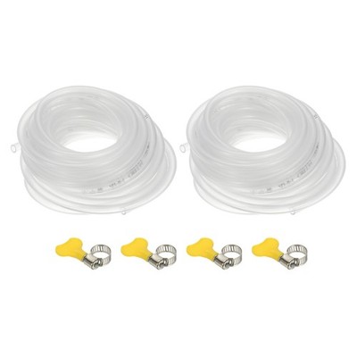 Flexible PVC Pipe, 2pcs 3/16\''ID x 1/4\''OD, 10FT General Purpose