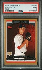 2006 Topps Update Jon Lester #UH149 Gold PSA 9 Mint RC Rookie