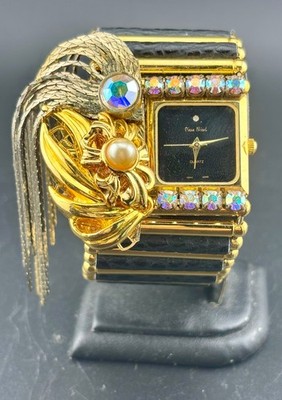 Vintage Pierre Nicol 1980's Watch Rhinestones