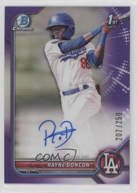 2022 Bowman Chrome Prospect Purple Refractor /250 Rayne Doncon #CPA-RD Auto 1kn1