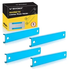 4-Pack WFPOWER Strong Magnetic License Plate Holder - No Drill, Rubber Coated