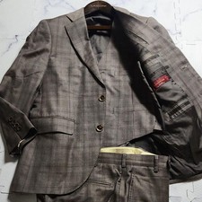Top quality TROFEO Ermenegildo Zegna suit 3-piece check glossy
