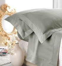 Set lenzuola matrimoniale AURORA in raso di cotone ASFALTO