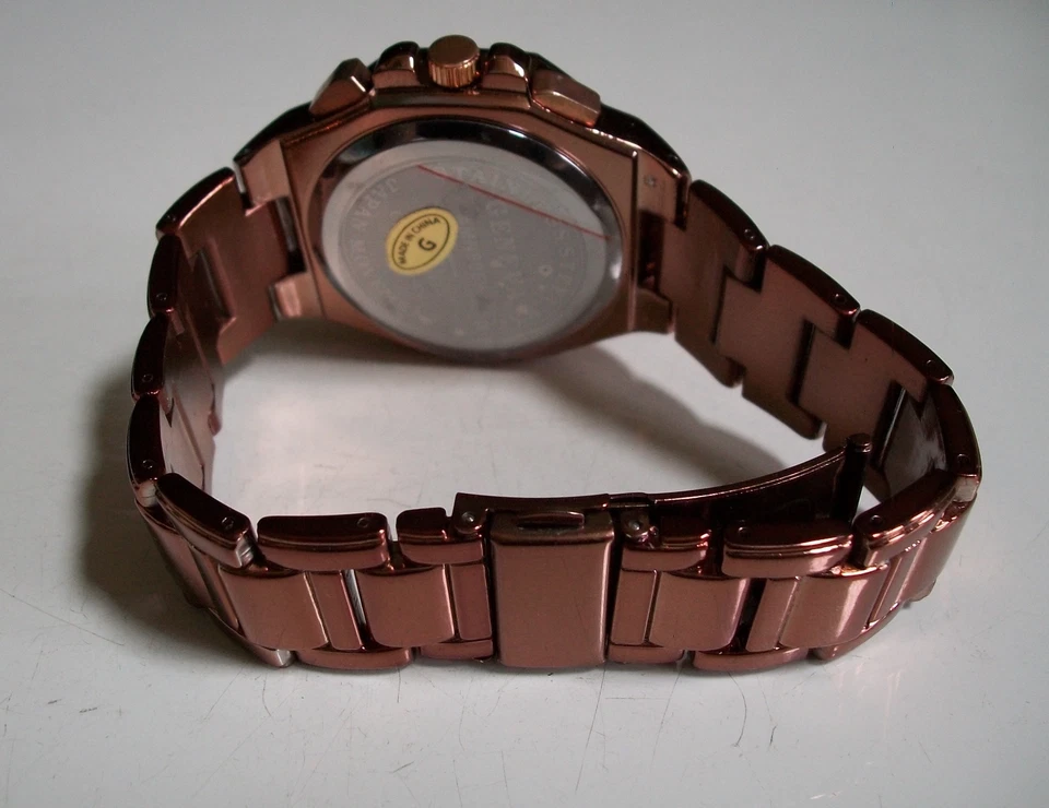 RELOJ INFORMAL ELEGANTE DE MODA ALBAÑIL ACABADO ORO ROSA (BRONCE) PARA HOMBRE Foto 4 de 4