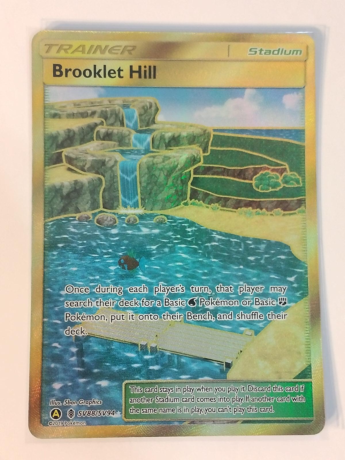Pokemon TCG Brooklet Hill SV88/SV94 Hidden Fates Shiny Vault Secret Rare NM