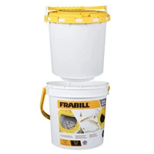 Drainer Bait Bucket | Dual Bait Storage Bucket,White/Yellow