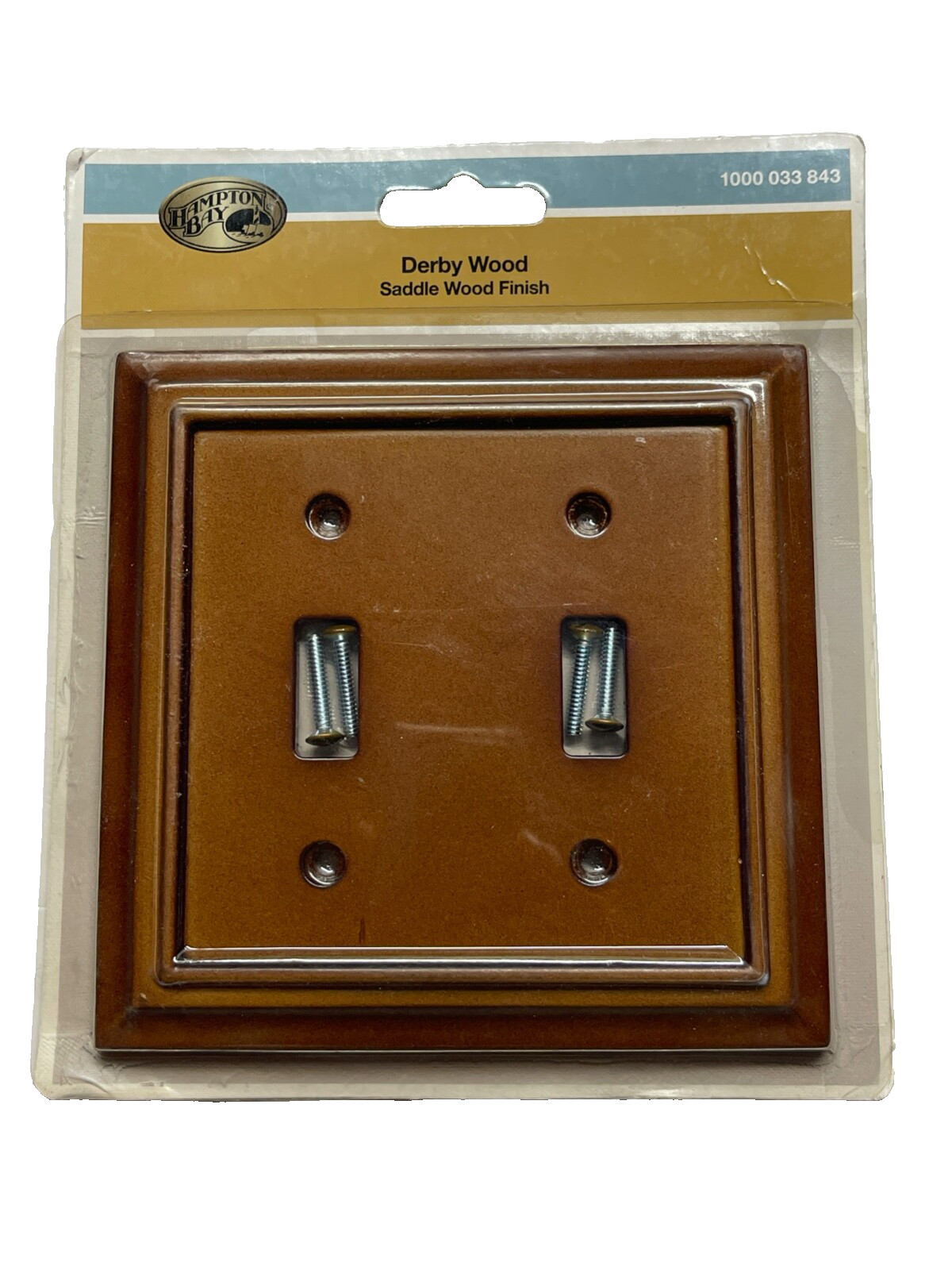 Hampton Bay Switch Cover, Derby Wood - Saddle Wood Finish - 2 switch Wall Plate