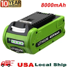 8.0Ah Lithium Battery For Greenworks 40V Volt G-MAX 29462 29482 29252 29472 NEW