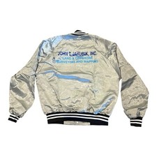 Vintage Bomber Jacket Auburn Sportswear Large John T. Jakubik Made In USA