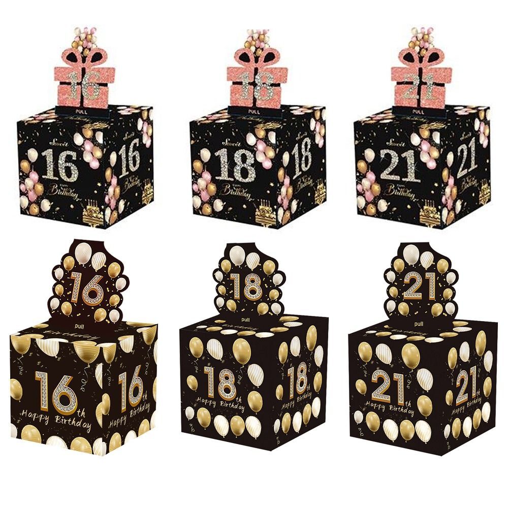 Birthday Surprise Cash Pull Gift Boxs 16th 18th 21st Surprise Money Box  Party
