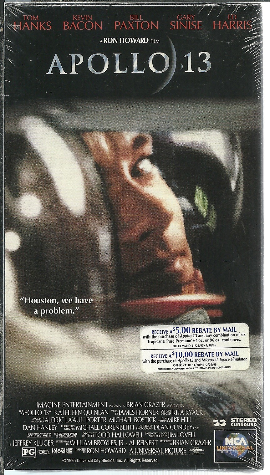 Apollo 13 (VHS, 1995) NEW FACTORY SEALED TOM HANKS KEVIN BACON GARY ...