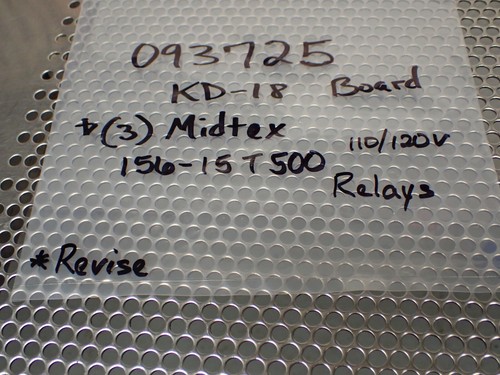 ASSY 093725 Board With (3) Relays Midtex 156-15T500 110/120V Used With Warranty - Picture 2 of 8