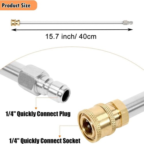 High Pressure 4000PSI Car Power Washer Gun Spray Wand Lance Nozzle and Hose Kit - Picture 11 of 22