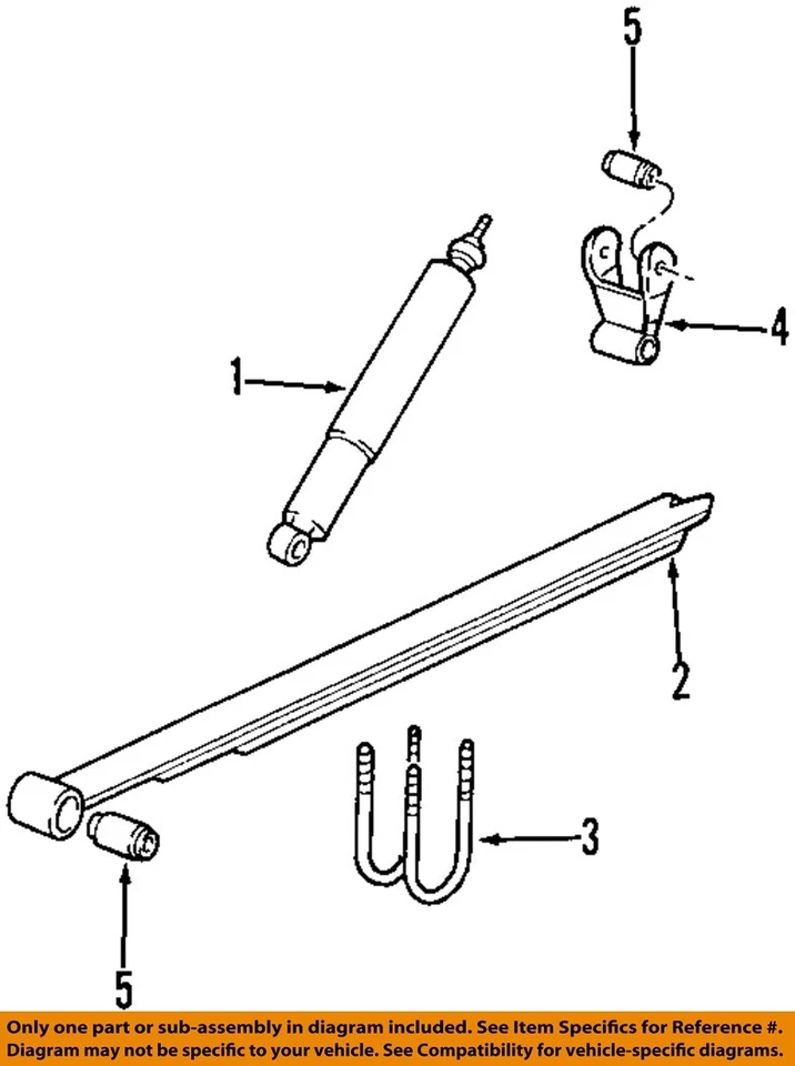 Пара оригинальных задних листовых пружин для Ford F150 2005 2006 2007 2008 годов выпуска - Изображение 3 из 4