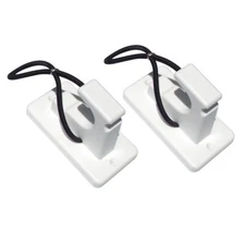 Deep Blue Marine Rod Holder Pair Starboard Mount for Brushes/Gaffs/Rods