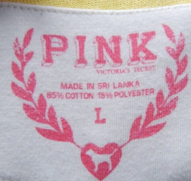 UNDERCOVER Felpa con cappuccio grande Victoria's Secret rosa donna vintage Y2K Terry scollo a tuffo grafica