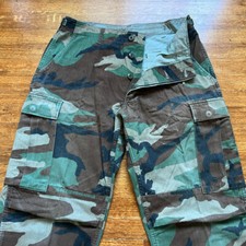 VTG US Army Camo Cargo Pants Men Medium 32x31 Dbl Knee Tassel Paratrooper Skate