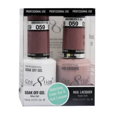 Cre8tion Soak Off Gel Polish & Matching Nail Lacquer - #59 Underneath It All