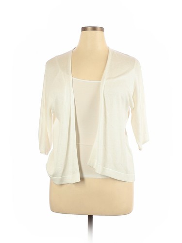 J.jill Women White Cardigan 1X Plus | eBay